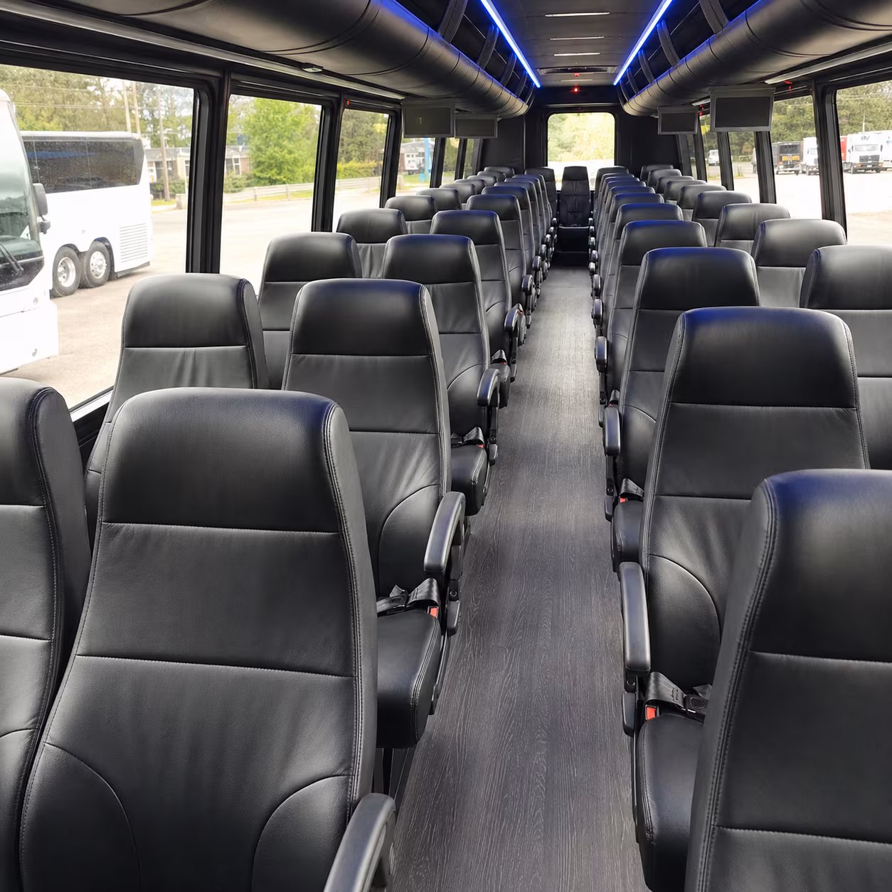 shuttle buses for wedding guests between lorain hotels and your venue